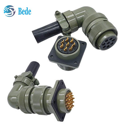 Konektor Sirkular Industri Seri MIL-DTL-5015 MS3108A Konektor Ulir Siku
