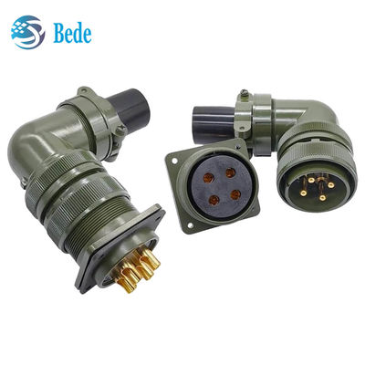 Konektor Sirkular Industri Seri MIL-DTL-5015 MS3108A Konektor Ulir Siku