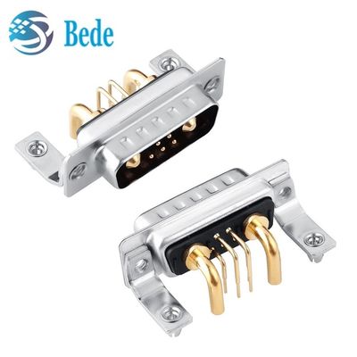 Konektor Combo DB Sudut Kanan/Lurus Pin Arus Tinggi 7W2 Koaksial D-Sub