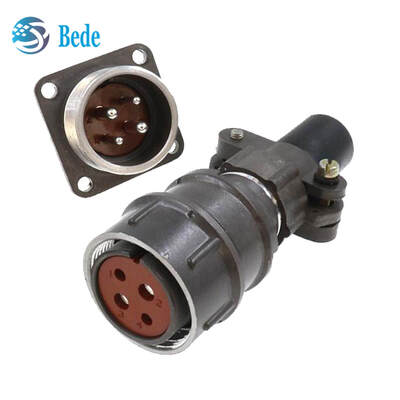 MIL Konektor Sirkular Standar Rusia 2PM dengan Koneksi Threaded Isolasi Kaca Sinter dan ketahanan suhu tinggi