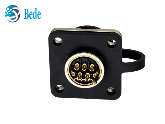 CM10 10Pins DDK Square Flange IP67 Waterproof Circular Connector dengan Solder Termination