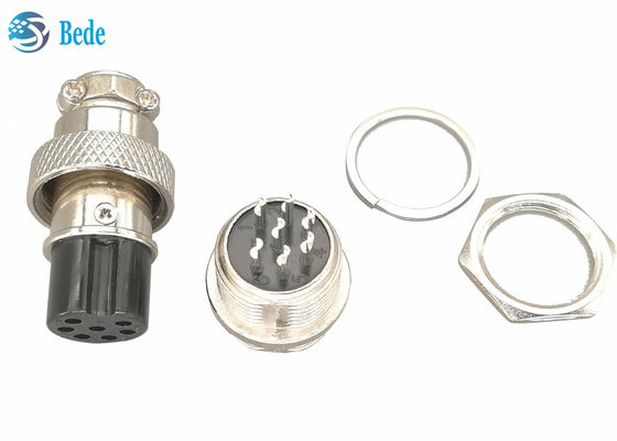 Konektor Penerbangan 7 Pin Gx16 Konektor M16 Set Steker dan Soket Untuk Transit Kereta Api