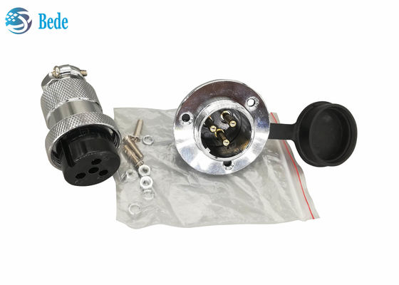 Flensa Bulat Dan Penutup Debu Konektor Melingkar 8 9 10 12 Pin Untuk Pemasangan Panel