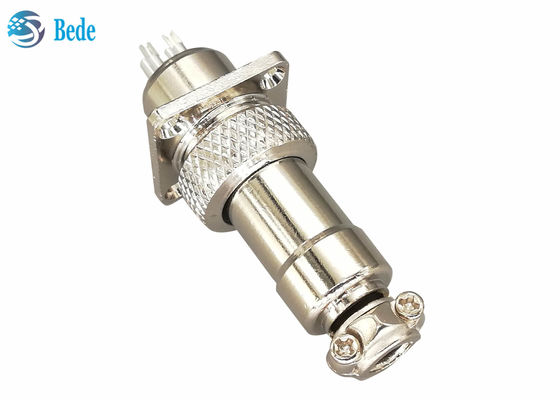 2 3 4 Pin GX12 konektor penerbangan dengan Flanges persegi pria dan wanita set