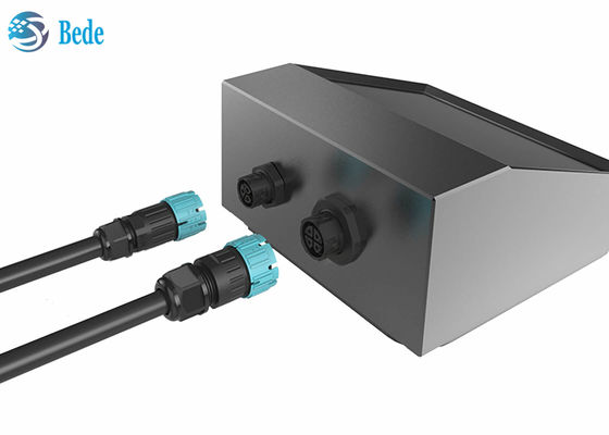 Self Locking M19 Konektor Tahan Air Kabel Bahan PA66 Ke Pemasangan Belakang Panel