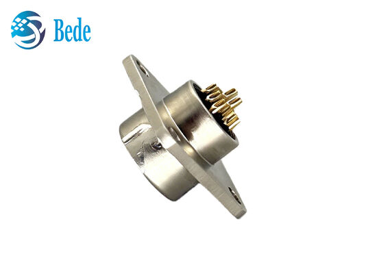 CM10 10Pins DDK Square Flange IP67 Waterproof Circular Connector dengan Solder Termination